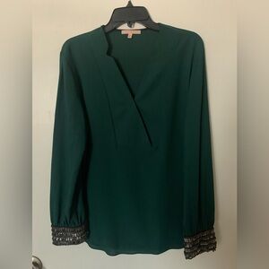 Gibson Latimer Dark Green Blouse Size Medium